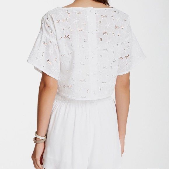 🔴Final Price BB Dakota White Chevelle Crop Blouse - Picture 8 of 8